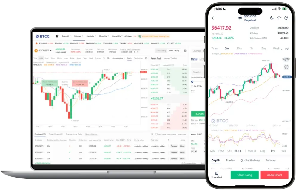 BTCC Trading on Desktop and Mobile